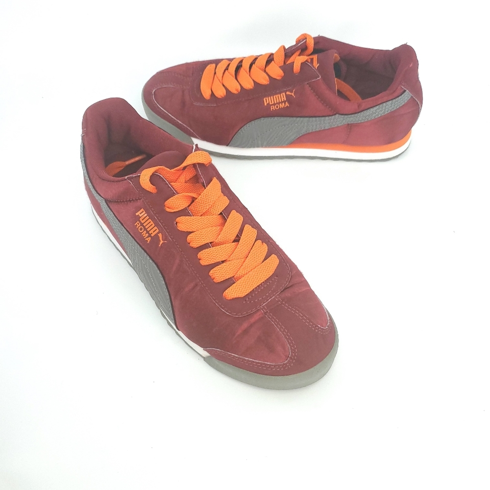 Rare color Puma roma purple orange grey shoes